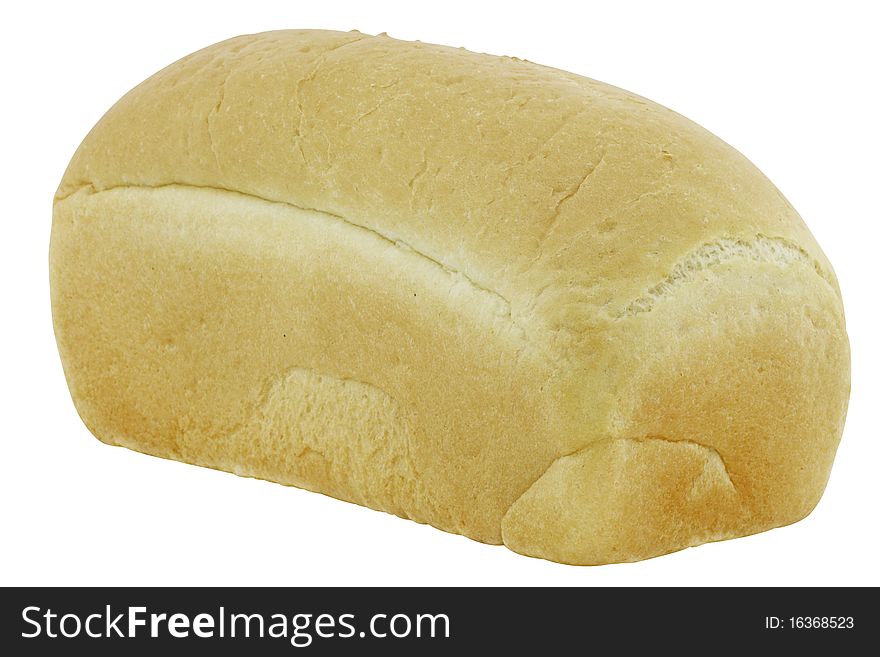 Loaf of wheaten bread under the white background. Loaf of wheaten bread under the white background