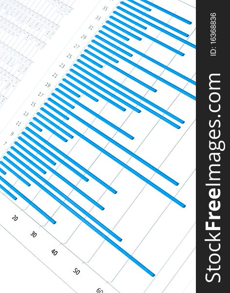 Business still-life with blue charts and numbers. Business still-life with blue charts and numbers