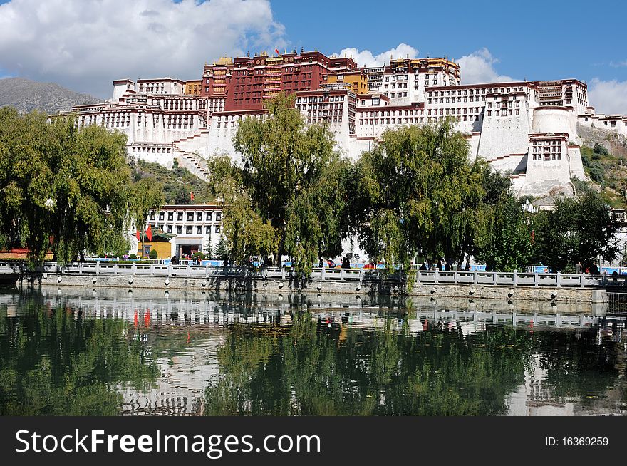 Scenery of the famous Potala Palace in Lhasa,Tibet.