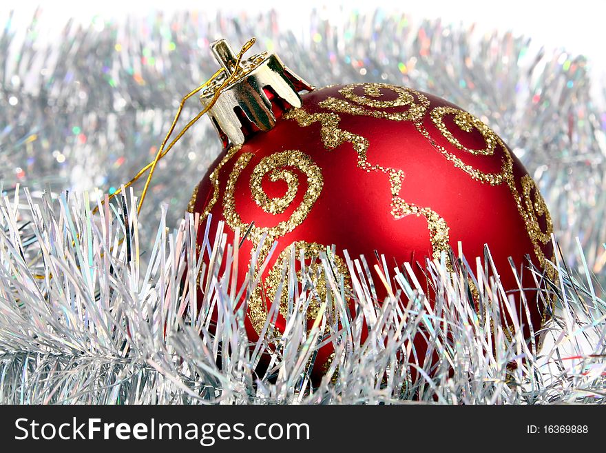 Decorations for new year and christmas isolated on white background