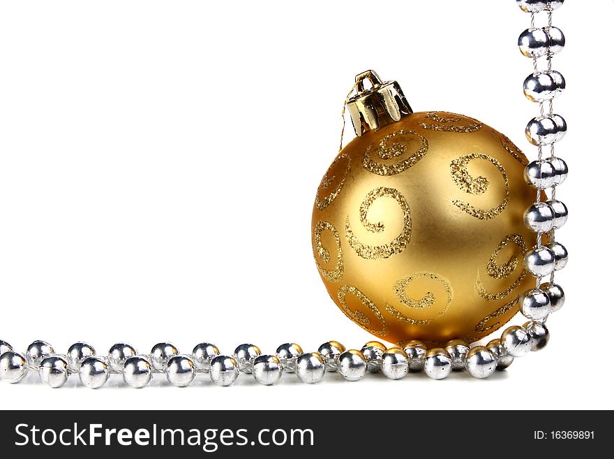 Decorations for new year and christmas isolated on white background