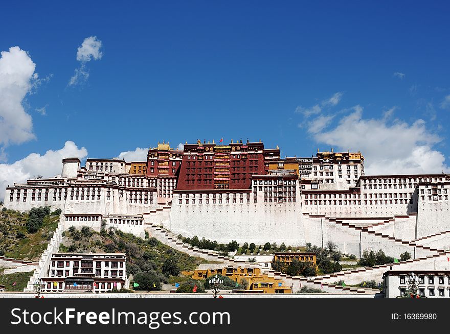 Scenery of the famous Potala Palace in Lhasa,Tibet. Scenery of the famous Potala Palace in Lhasa,Tibet