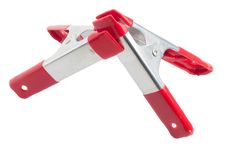 Two Spring Clamps Stock Image