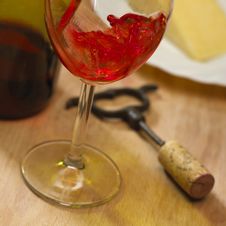 Close Up Of Red Rose Wine Poured Into Glass Royalty Free Stock Photos Close Up Of Red Rose Wine Poured Into Glass Royalty Free Stock Photos