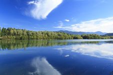Blue Lake In Autumn Royalty Free Stock Photos Blue Lake In Autumn Royalty Free Stock Photos