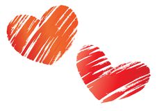 Two Hand Drawn Hearts Stock Images Two Hand Drawn Hearts Stock Images