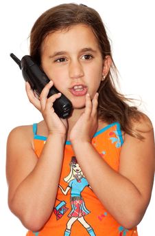 Beautiful Girl Talking On The Phone Stock Photos Beautiful Girl Talking On The Phone Stock Photos