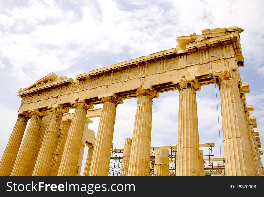 The Parthenon, in Athens Akropolis, Greece, EU