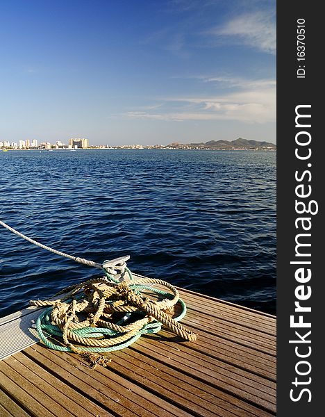 Wooden pier to the sea,  loved the abstract view of ropes etc. Wooden pier to the sea,  loved the abstract view of ropes etc