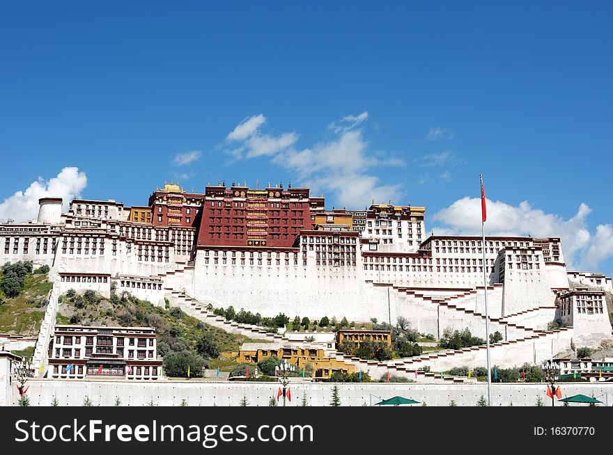 Scenery of the famous Potala Palace in Lhasa,Tibet.