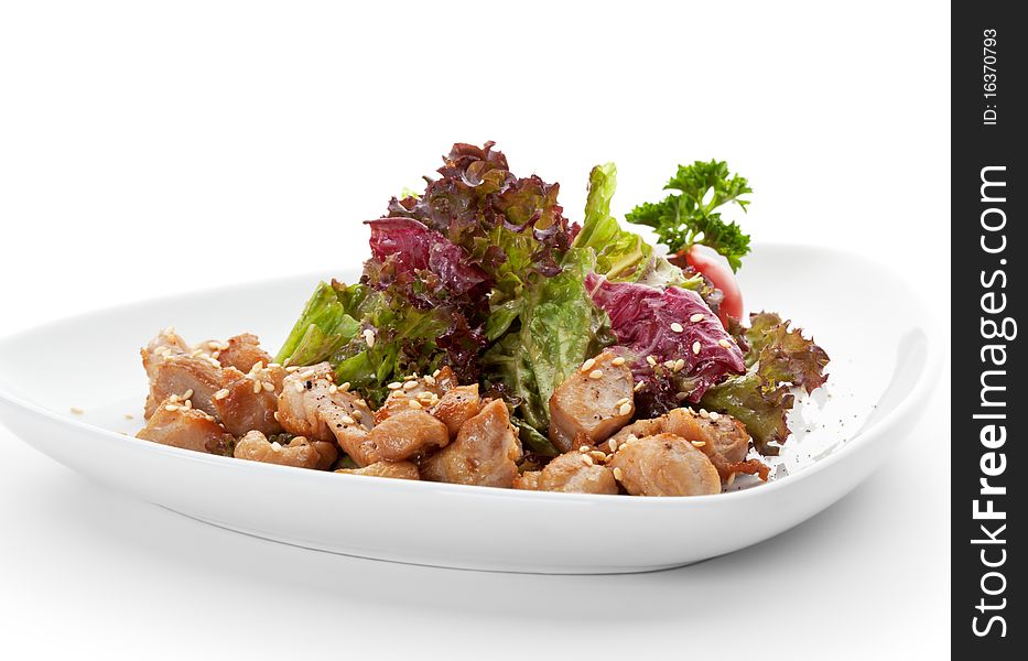 Salad with Chicken Fillet and Salad Leaf. Salad with Chicken Fillet and Salad Leaf