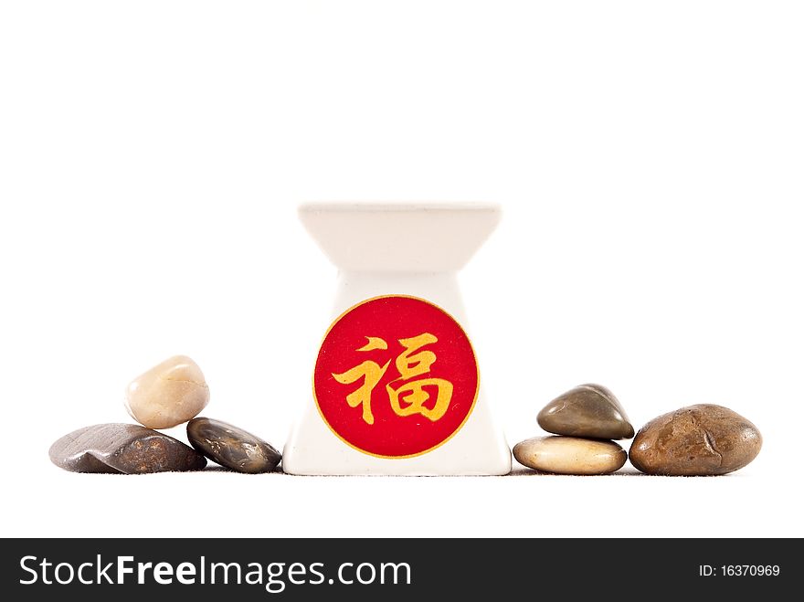 Home Oil Burner with Rocks