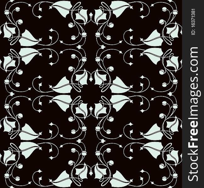 Seamless floral pattern,  format. Seamless floral pattern,  format
