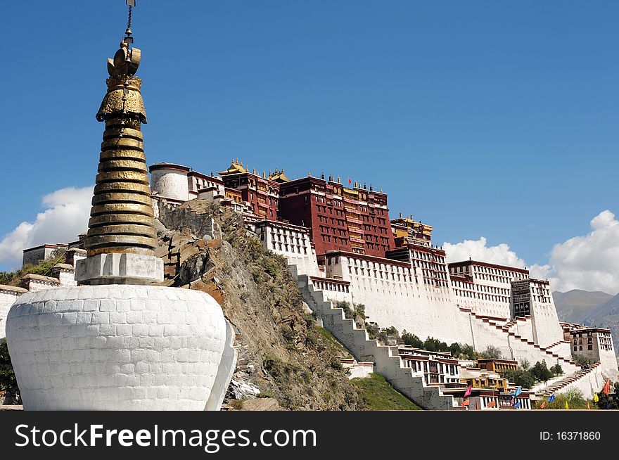 Scenery of the famous Potala Palace in Lhasa,Tibet. Scenery of the famous Potala Palace in Lhasa,Tibet