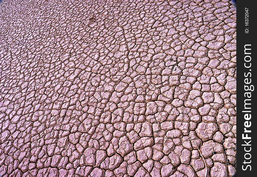 A dry salt pan in Namibia