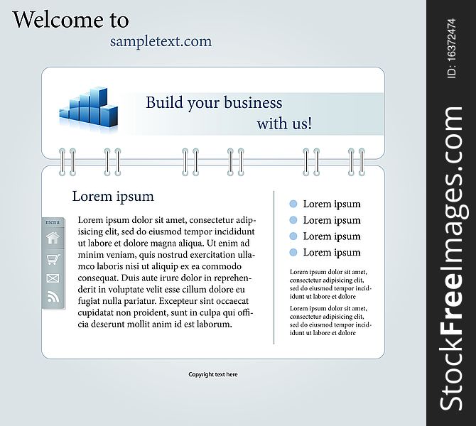 Business website template. Vector illustration