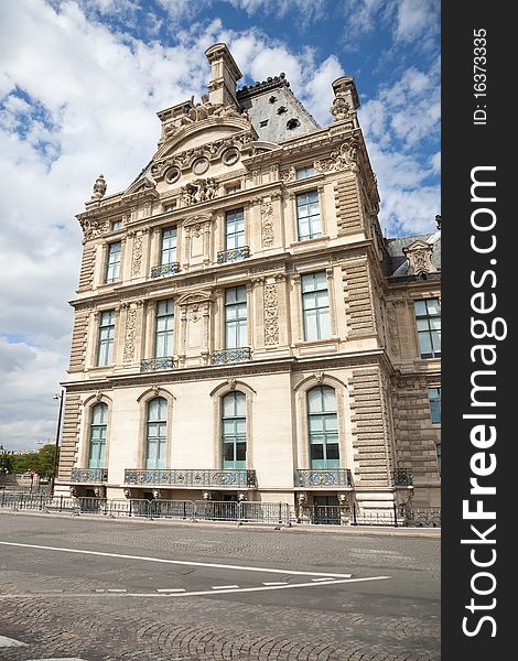 Louvre museum facade