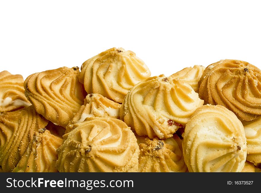 Sweet cookies isolated over white background