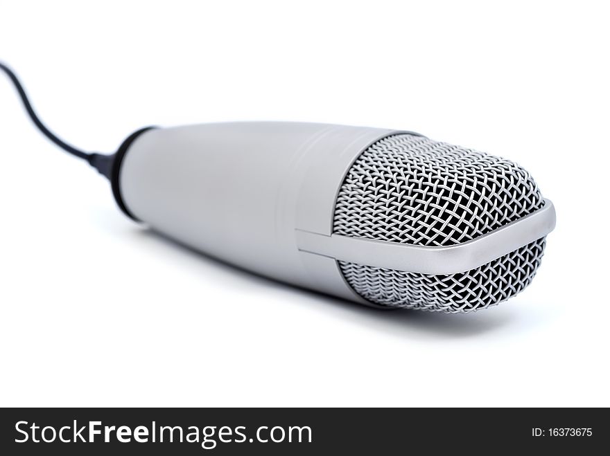 Professional microphone on a white background