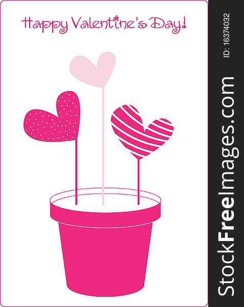 Happy valentine's day vector card