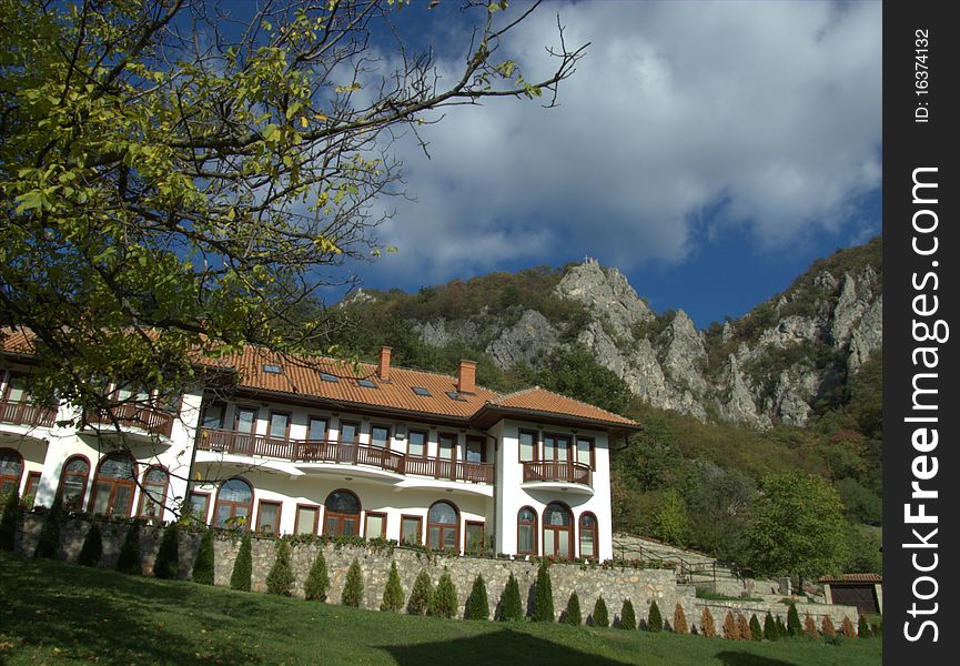 Lodgings  in the monastery Lipovac and mountains in Serbia. Lodgings  in the monastery Lipovac and mountains in Serbia