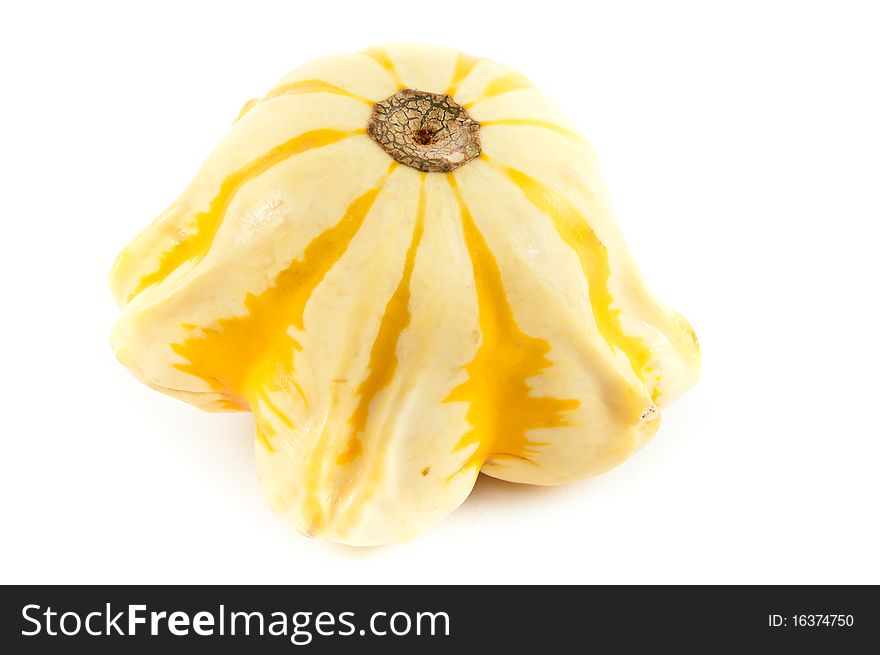 Decorative pumpkin from Mexico isolated on white background. Decorative pumpkin from Mexico isolated on white background