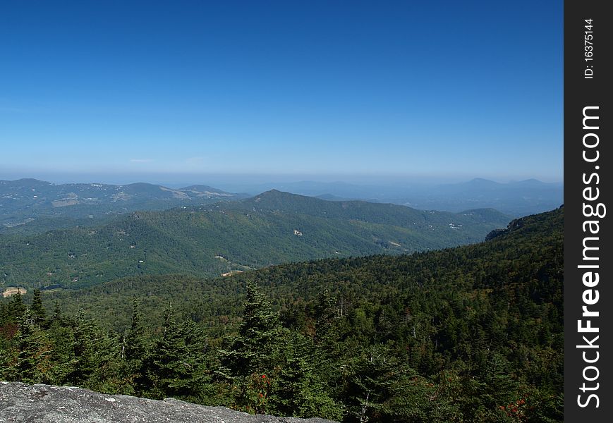 Along the trail at Grandfather mountain in North Carolina. Along the trail at Grandfather mountain in North Carolina