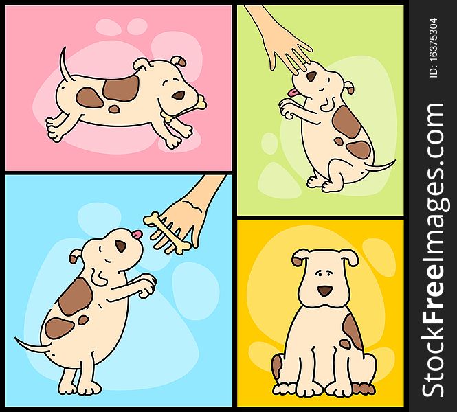 Illustration Of Cartoon Dogs