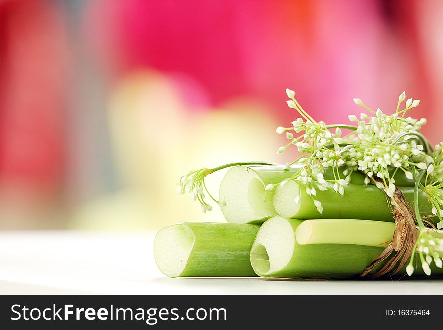 Chive Flowers (Dok Gui Chai) are the flowering tips of chives and are used in stir-fries.