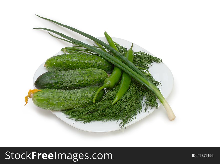 Vegetables composition on white background. Vegetables composition on white background