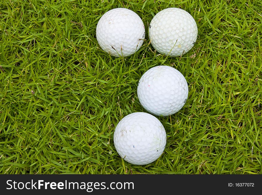 Golf on green field for background