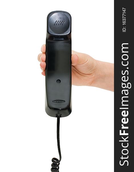 Telephone Receiver In Hand