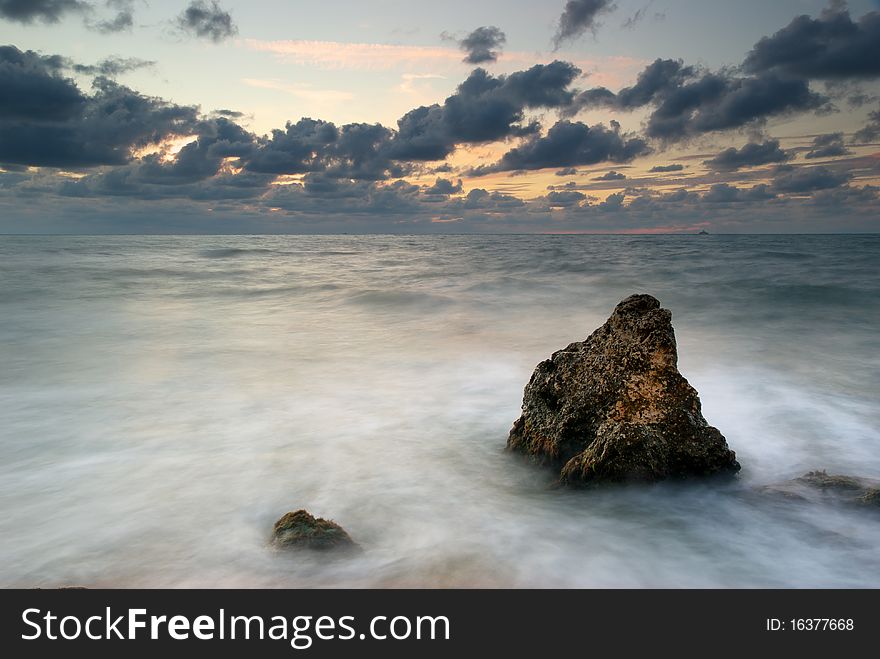 Seascape At Sunset