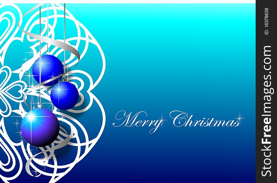 Christmas ornaments on a blue background. Christmas ornaments on a blue background
