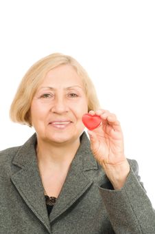 Red Heart In Female Hands Royalty Free Stock Image
