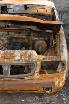 The Burnt Car Stock Photos