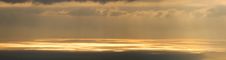 Genoa Panoramic Sea At Sunset Royalty Free Stock Photography