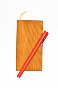Diary Book With A Red Pen Royalty Free Stock Photography Diary Book With A Red Pen Royalty Free Stock Photography