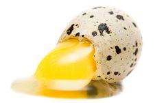 Broken Egg On White Royalty Free Stock Photos