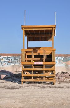 An Empty Lifeguard Stand Royalty Free Stock Images