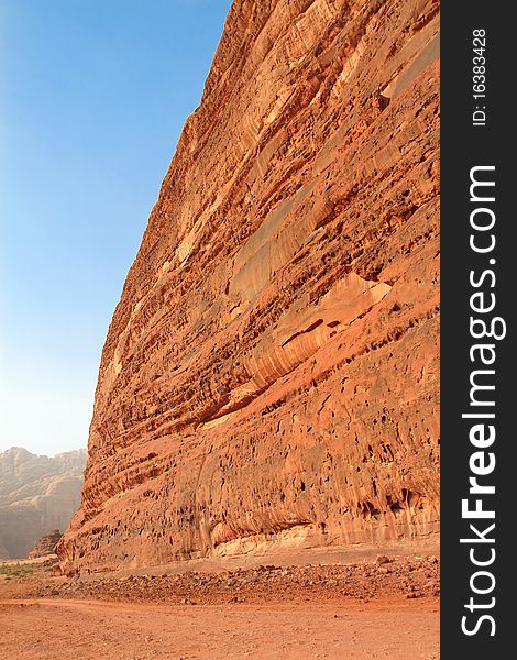 Desert rock formation - Wadi Rum, Jordan