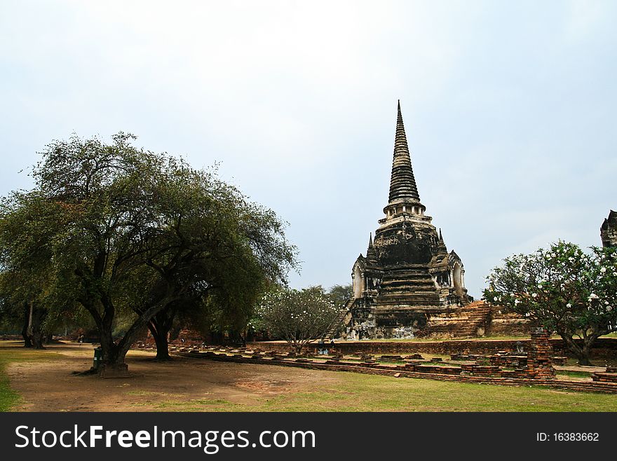 Stupa At Ayudhya Thailand