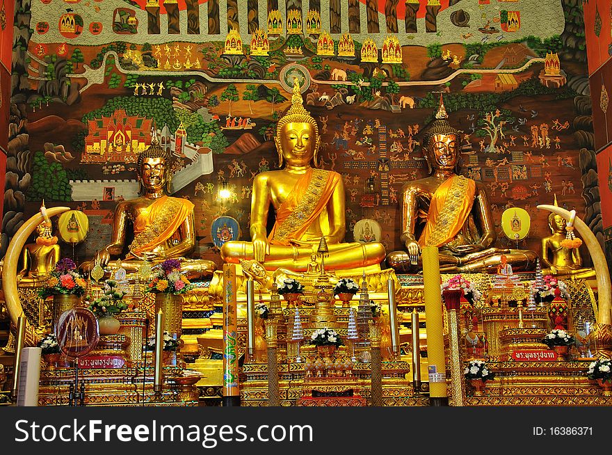 Buddha images at Ayuthaya, Thailand