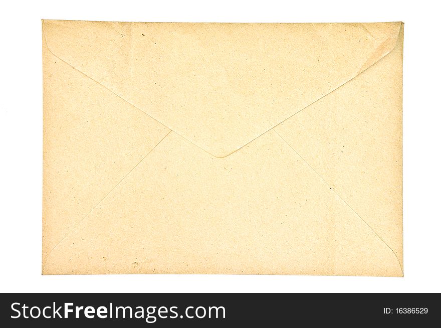 A Brown Envelope on the white background