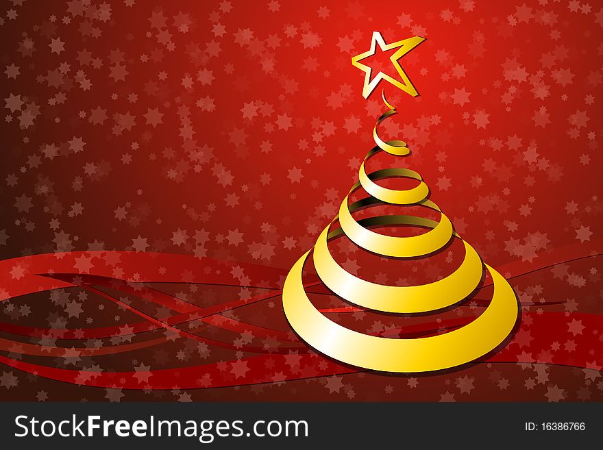 Graphic illustration of Christmas Tree