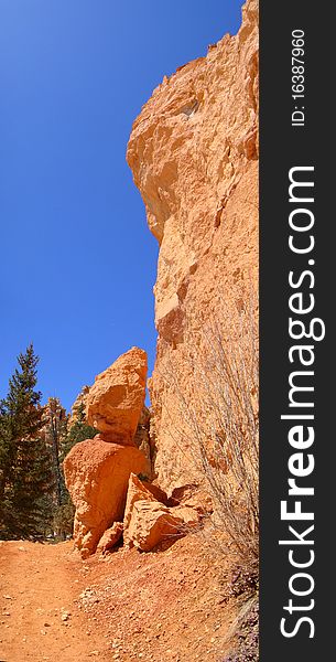 Stack of eroded rocks in Bryce Canyon, Utah, USA. Stack of eroded rocks in Bryce Canyon, Utah, USA.