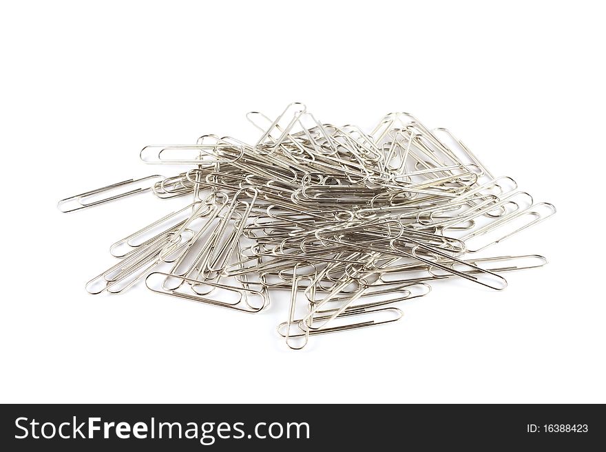 Paperclips isolated on white background. Paperclips isolated on white background
