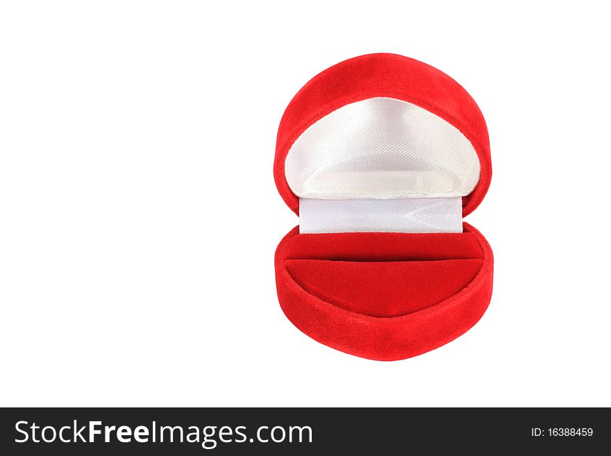 Empty red jewelry box isolated on white. Empty red jewelry box isolated on white.