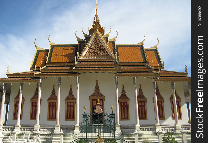 View of the Phnom Phen (Cambodia) royal palace