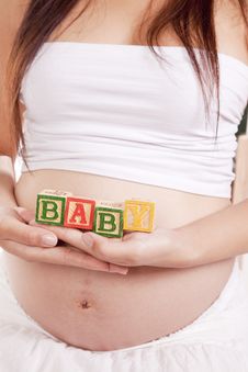 Pregnant Blocks Baby Royalty Free Stock Image Pregnant Blocks Baby Royalty Free Stock Image